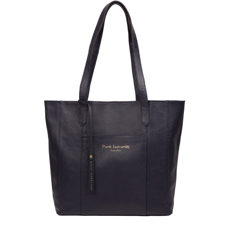 'Keisha' Ink Leather Tote Bag
