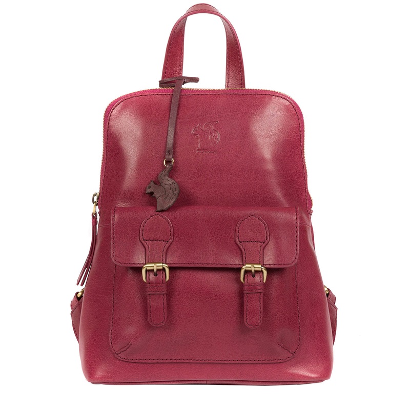 'Kendal' Orchid Leather Backpack