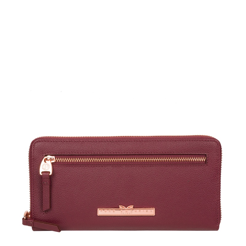 'Knightley' Pomegranate Leather Purse