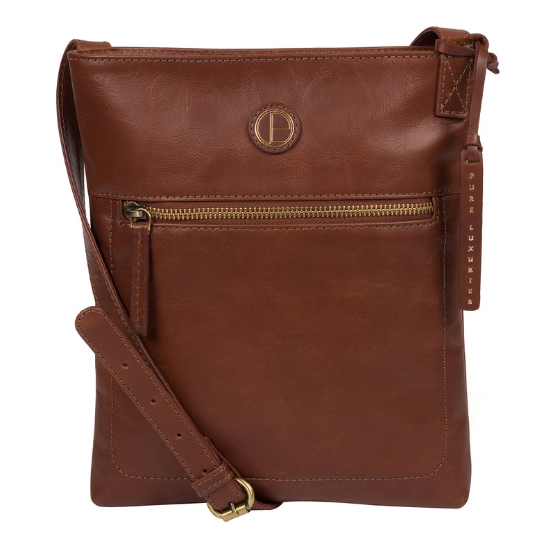 'Knook' Vintage Cognac Leather Cross Body Bag