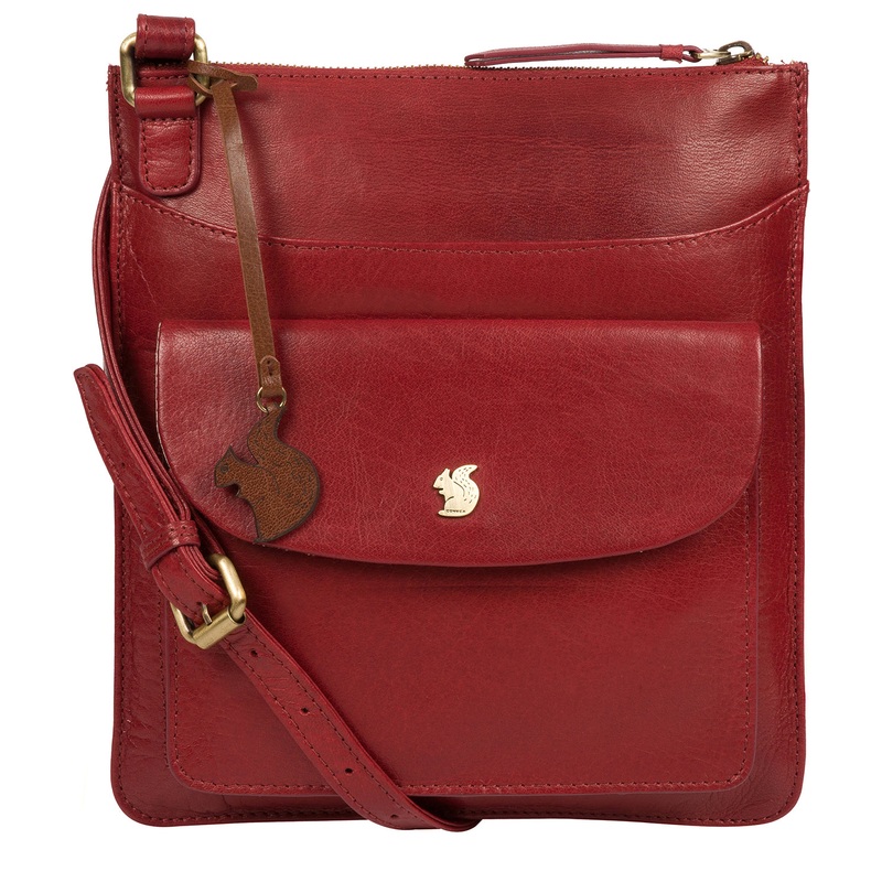 'Lauryn' Chilli Pepper Leather Cross Body Bag