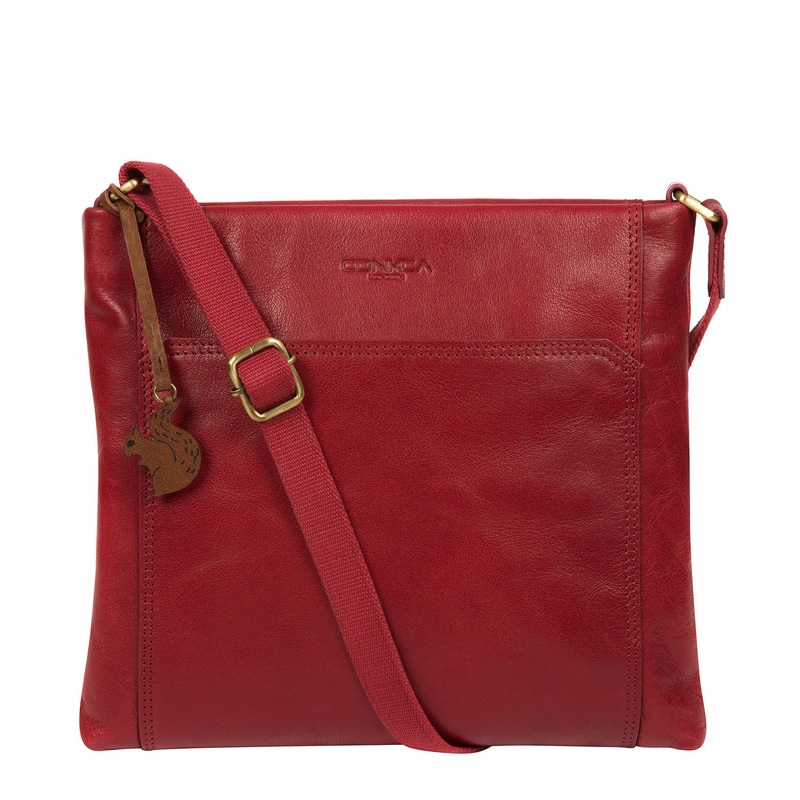 'Lina' Chilli Pepper Leather Cross Body Bag