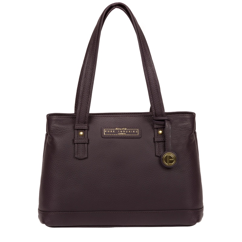 'Linton' Plum Leather Handbag