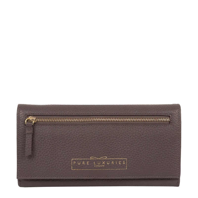'Monika' Smoke Grey Leather Purse