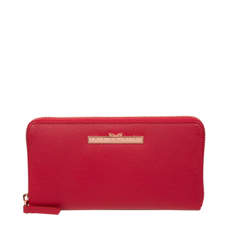 'Nardini' Cherry Leather Purse