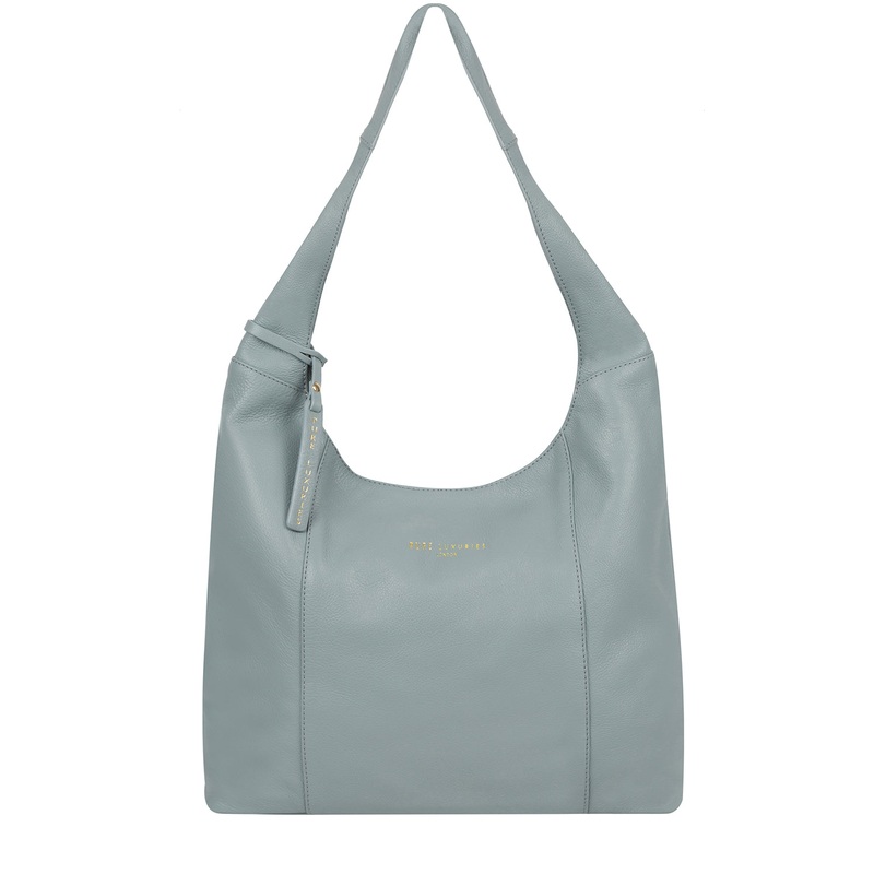 'Nina' Cashmere Blue Leather Shoulder Bag