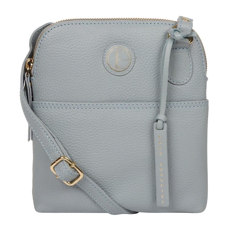 'Orsola' Cashmere Blue Leather Cross Body Bag