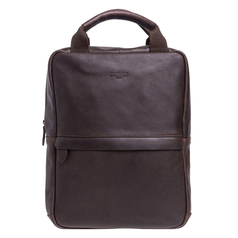 'Revolution' Dark Brown Leather Backpack