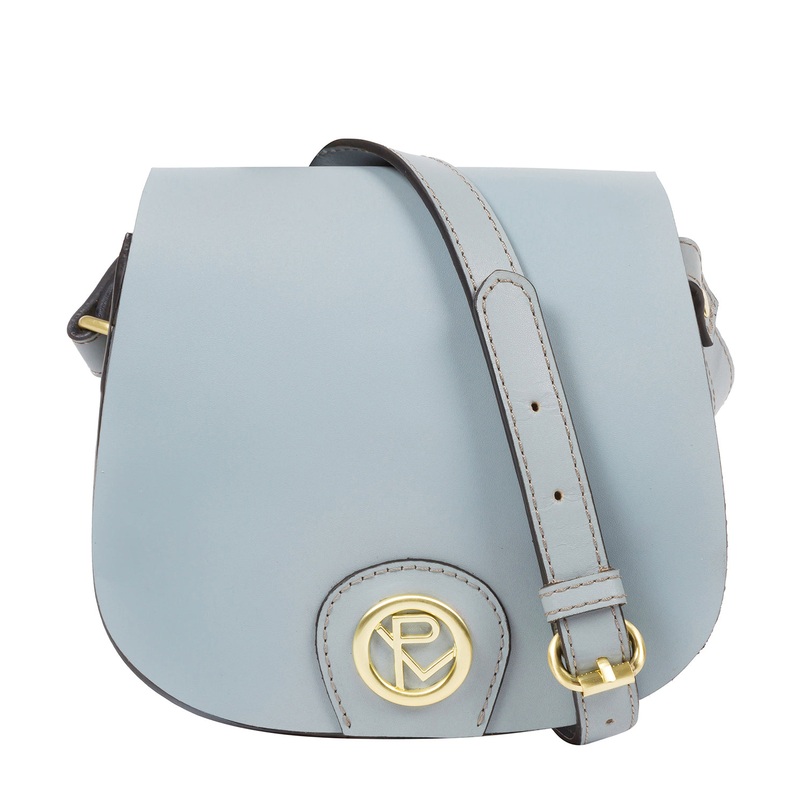 'Torver' Mini Cashmere Blue Leather Cross Body Bag