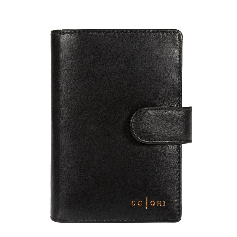 'Verona' Italian-Inspired Black Leather RFID Purse