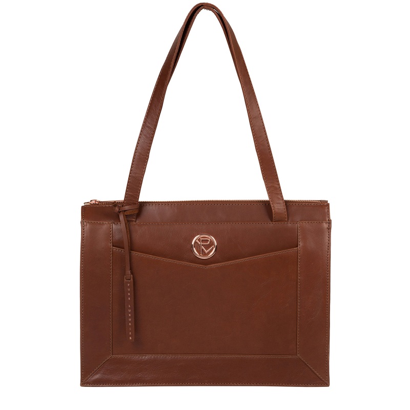 'Zoffany' Cognac Leather Handbag