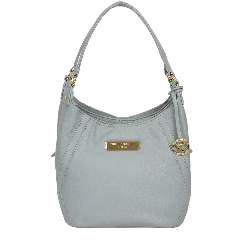 'Abigail' Cashmere Blue Leather Shoulder Bag