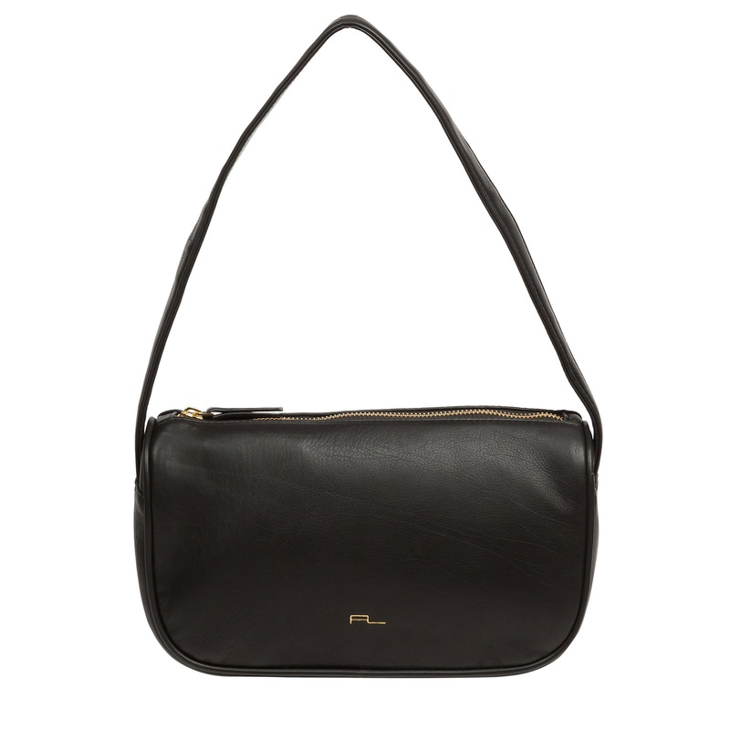 'Alicia' Black Nappa Leather Grab Bag
