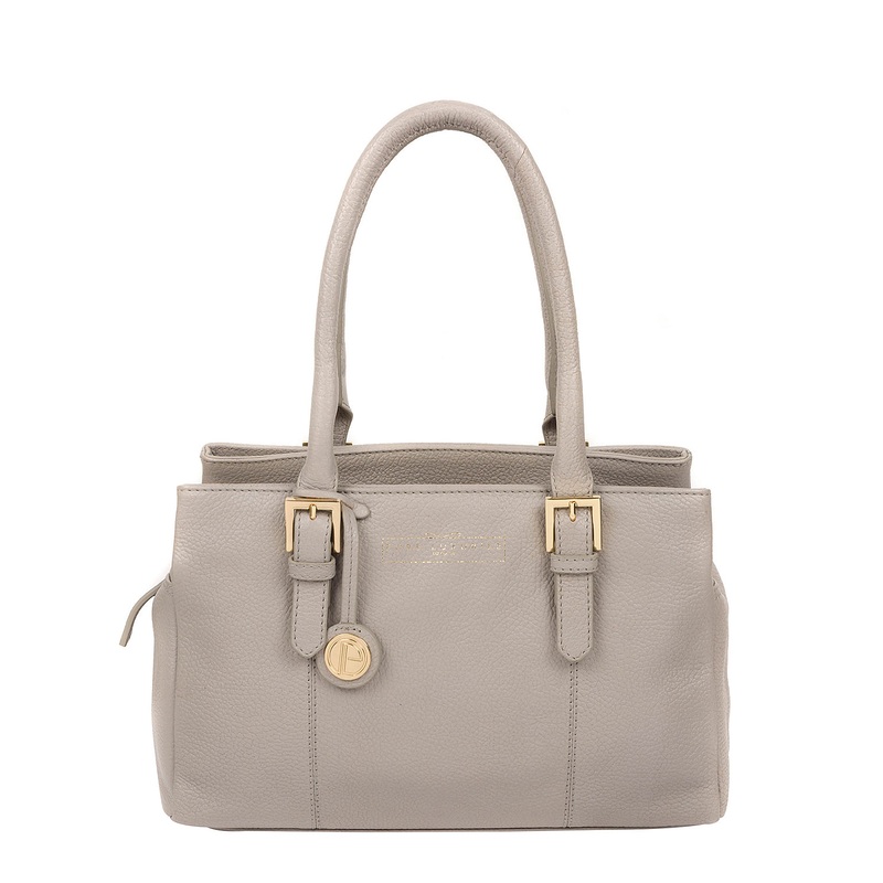 'Astley' Grey Leather Handbag