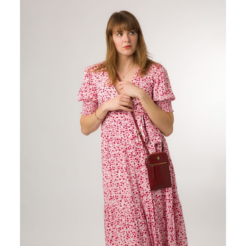 'Bambino' Chilli Pepper Leather Cross Body Phone Bag