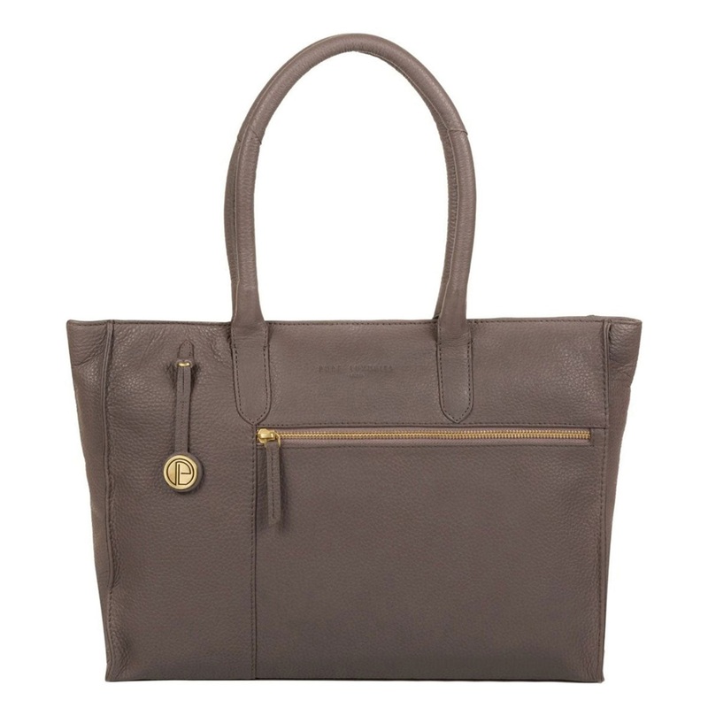 'Bexley' Grey Leather Tote Bag