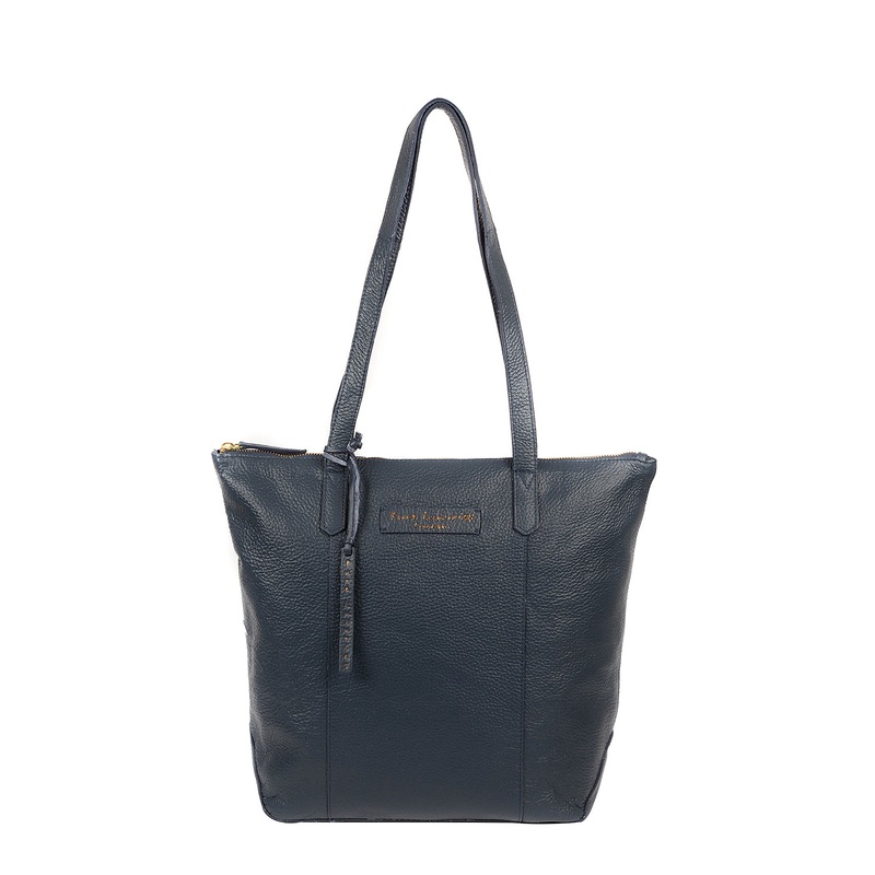 'Blendon' Denim Leather Shopper Bag