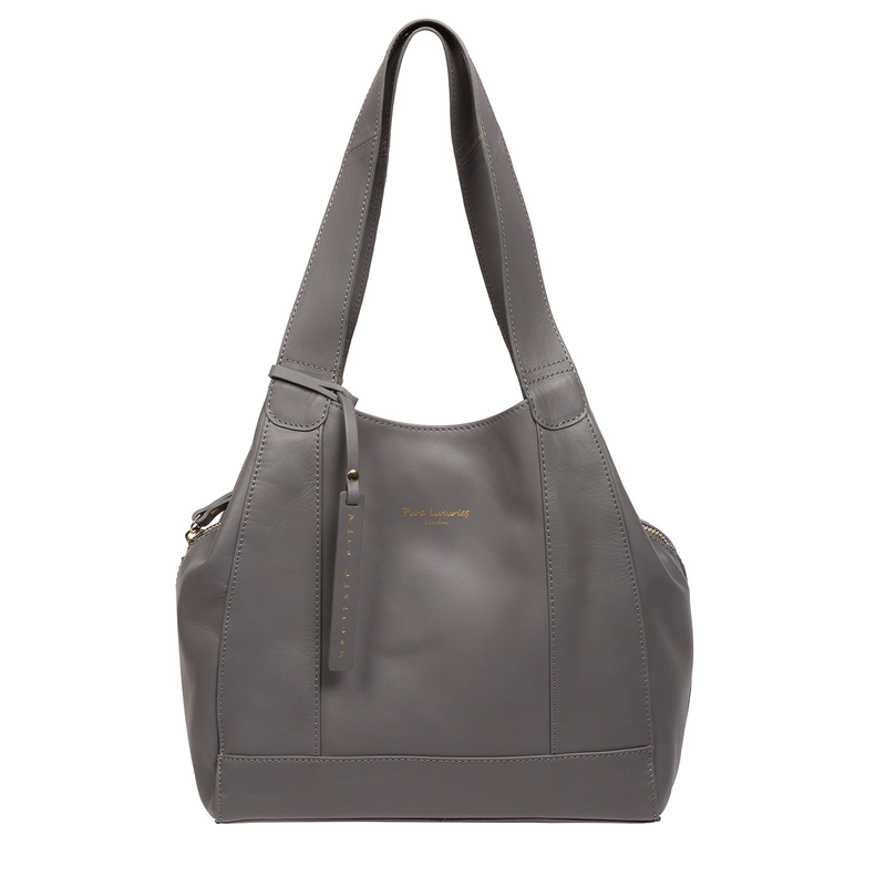 'Colette' French Grey Leather Handbag
