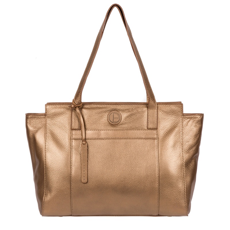 'Dusk' Bronze Gold Leather Handbag
