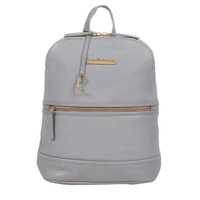 'Elland' Grey Leather Backpack