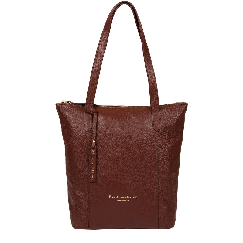 'Elsa' Cognac Leather Tote Bag