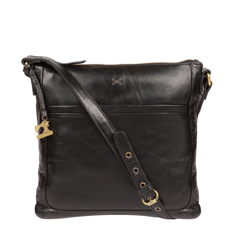 'Essie' Ebony Leather Cross Body Bag