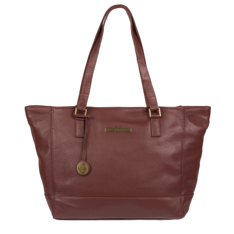 'Goldie' Port Leather Tote Bag