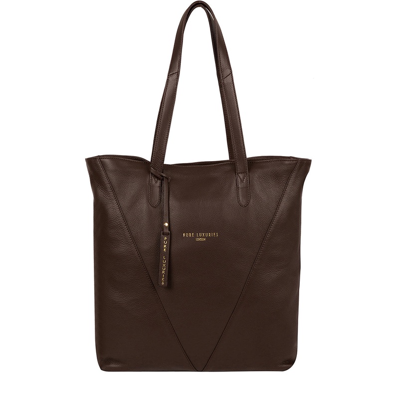 'Hatton' Choco Leather Shopper Bag