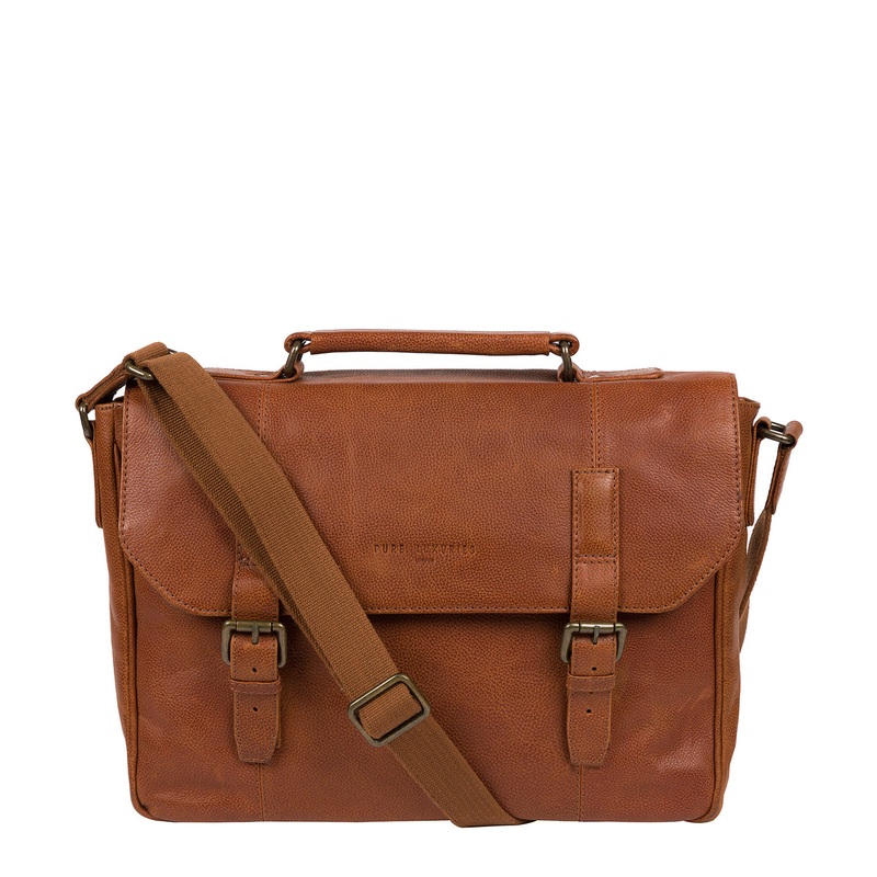 Idris' Tan Leather Briefcase
