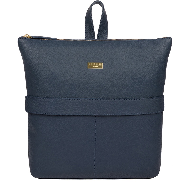 'Josie' Denim Leather Backpack
