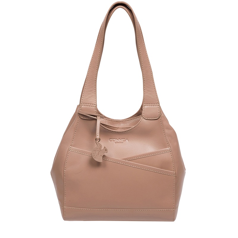 'Juliet' Natural Taupe Leather Handbag
