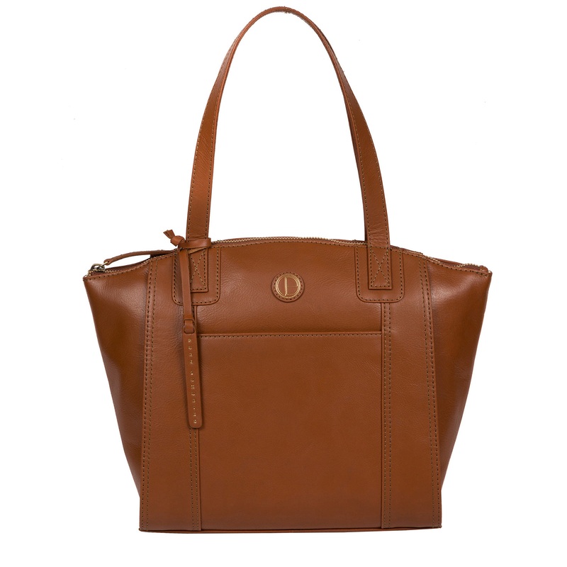 'Jura' Vintage Dark Tan Leather Handbag