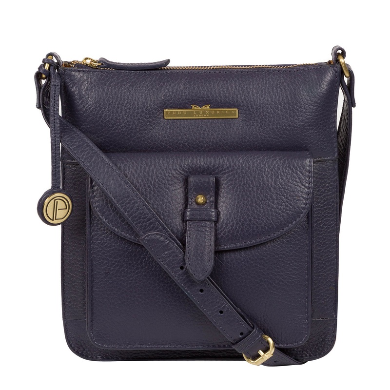 'Kaede' Denim Leather Cross Body Bag