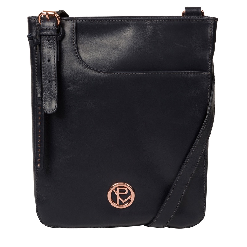 'Kahlo' Navy Leather Cross Body Bag