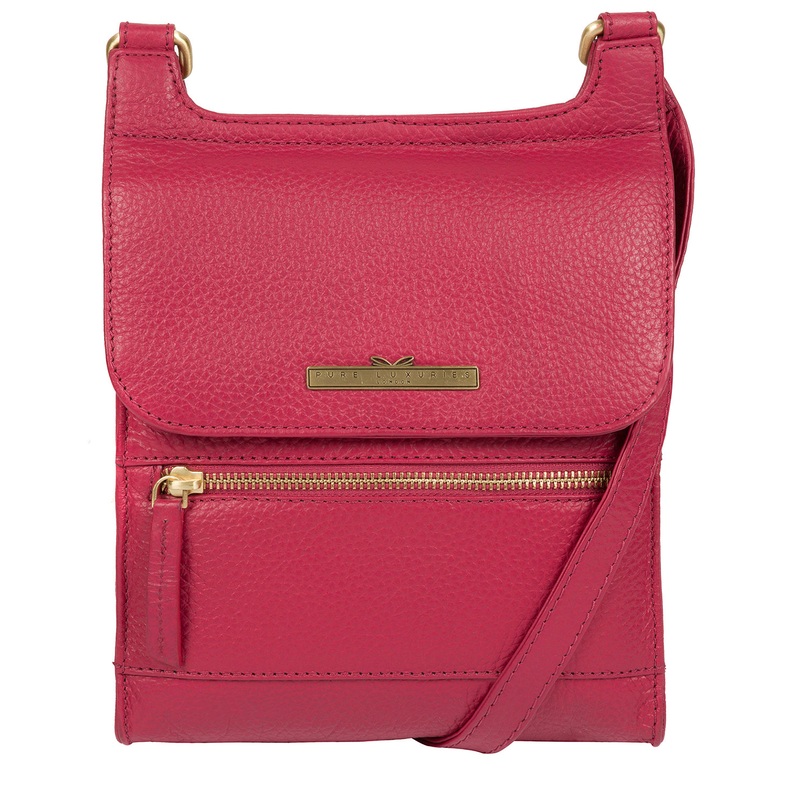 'Keala' Berry Leather Cross Body Bag