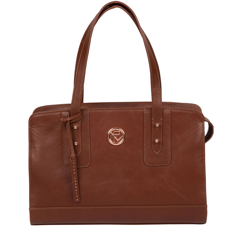 'Klee' Cognac Leather Handbag