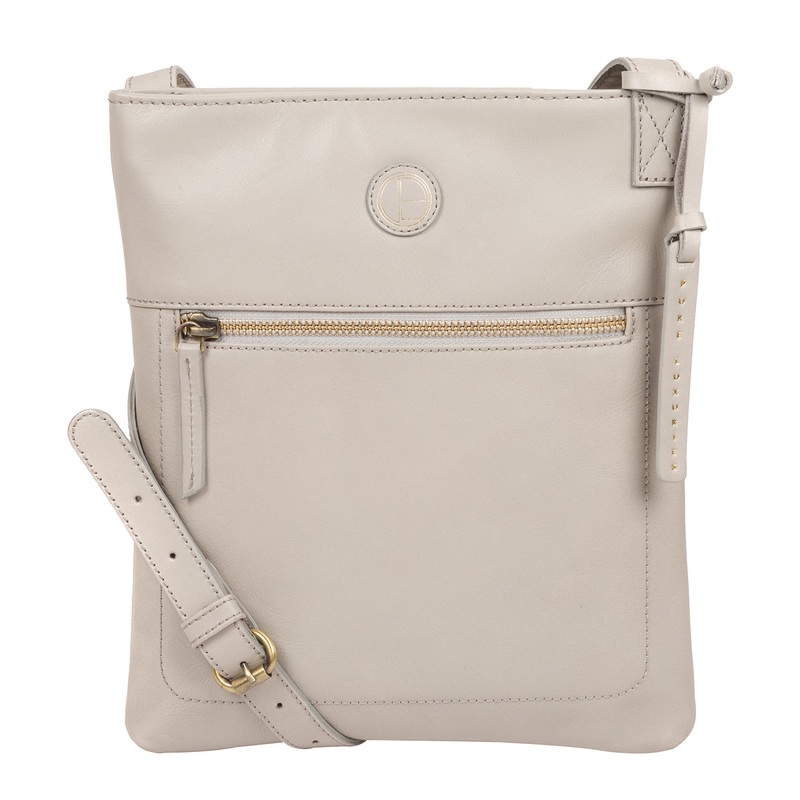 'Knook' Dove Grey Leather Cross Body Bag