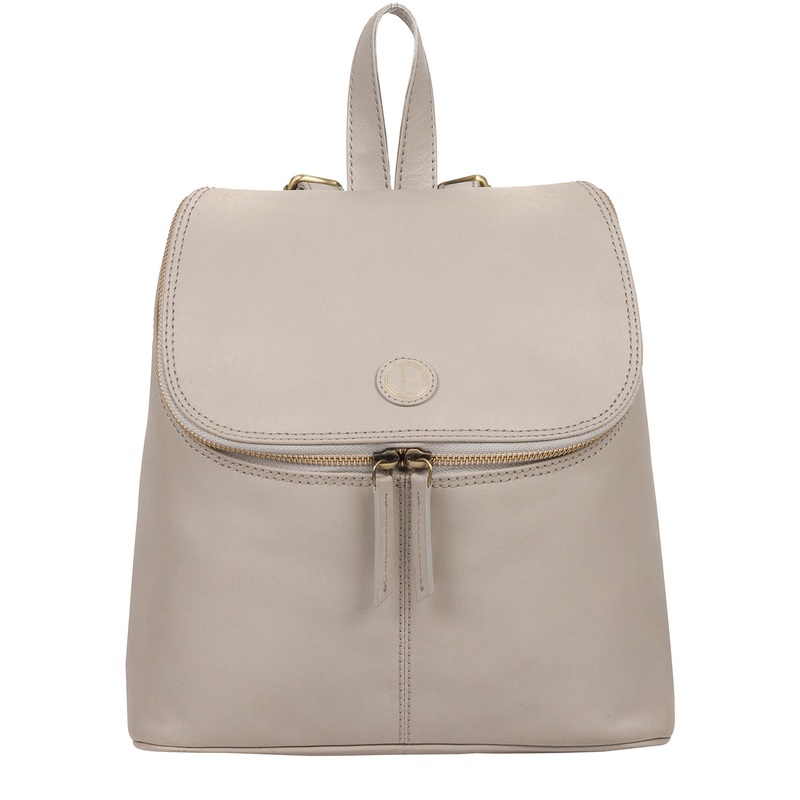 'Marbury' Dove Grey Leather Backpack