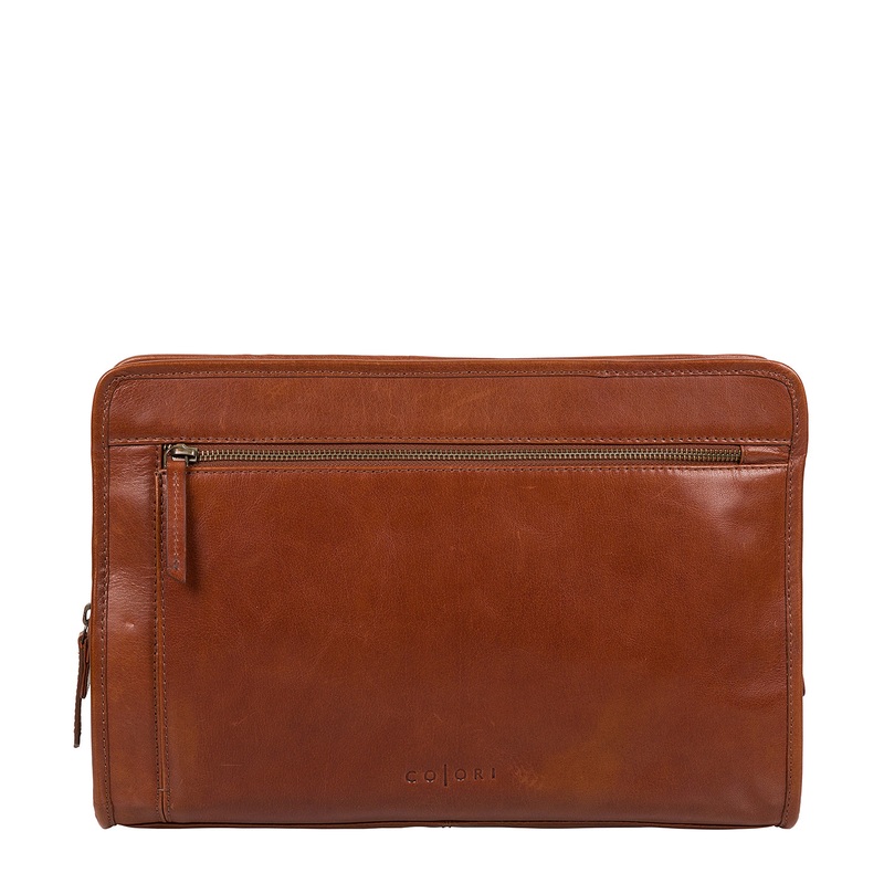 'Pirlo' Italian-Inspired Chestnut Leather Document Case
