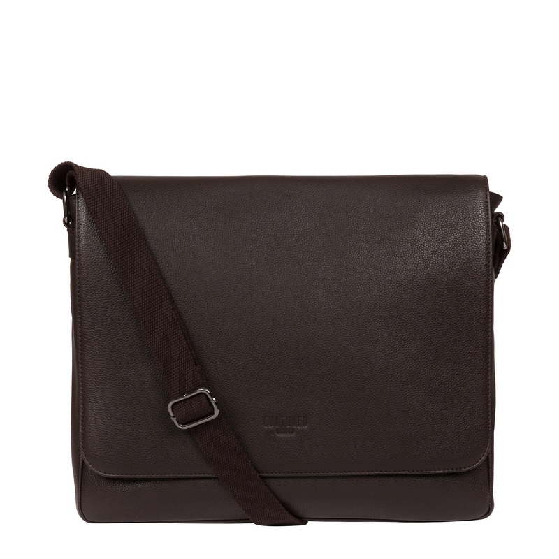 'Rory' Brown Leather Messenger Bag
