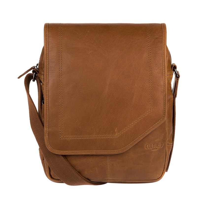 'Scene' Chestnut Leather Despatch Bag