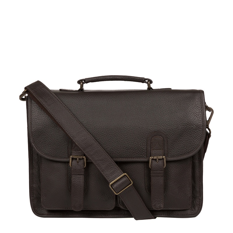 'Scott' Brown Leather Workbag