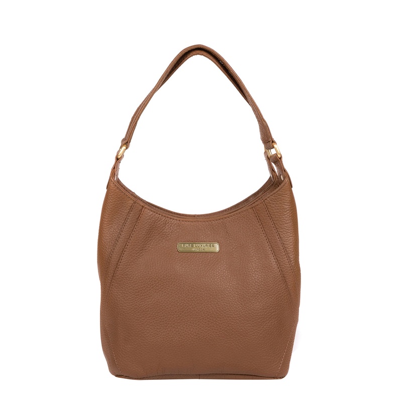 'Somerby' Tan Leather Shoulder Bag