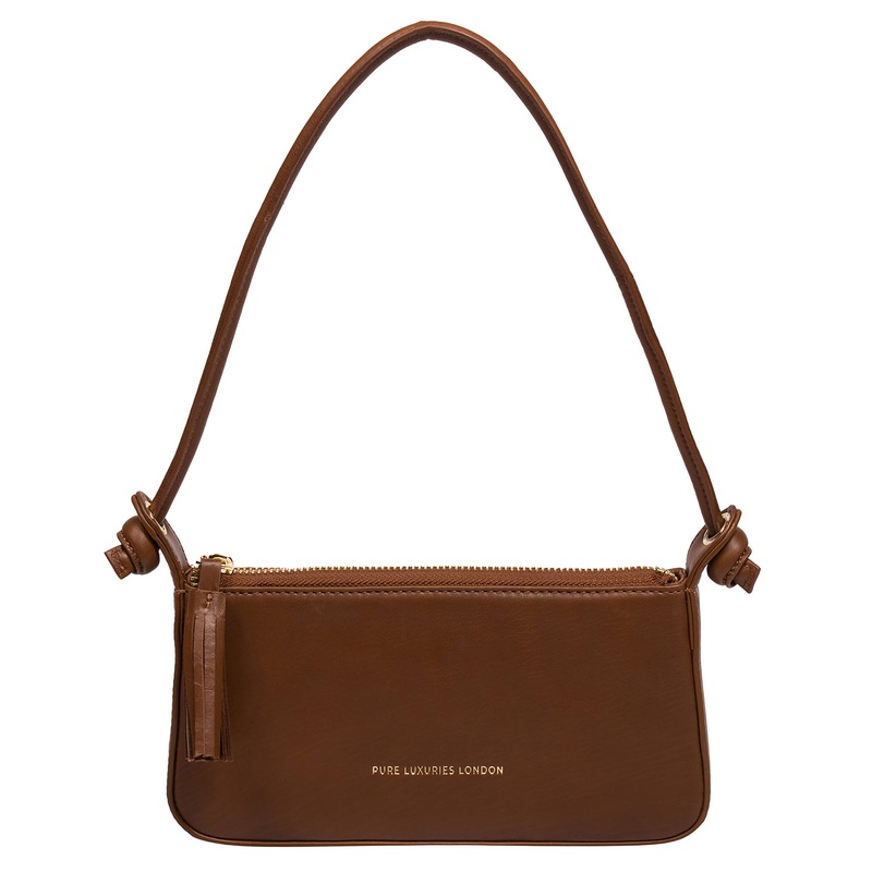 'Taylor' Chestnut Nappa Leather Evening Phone Bag