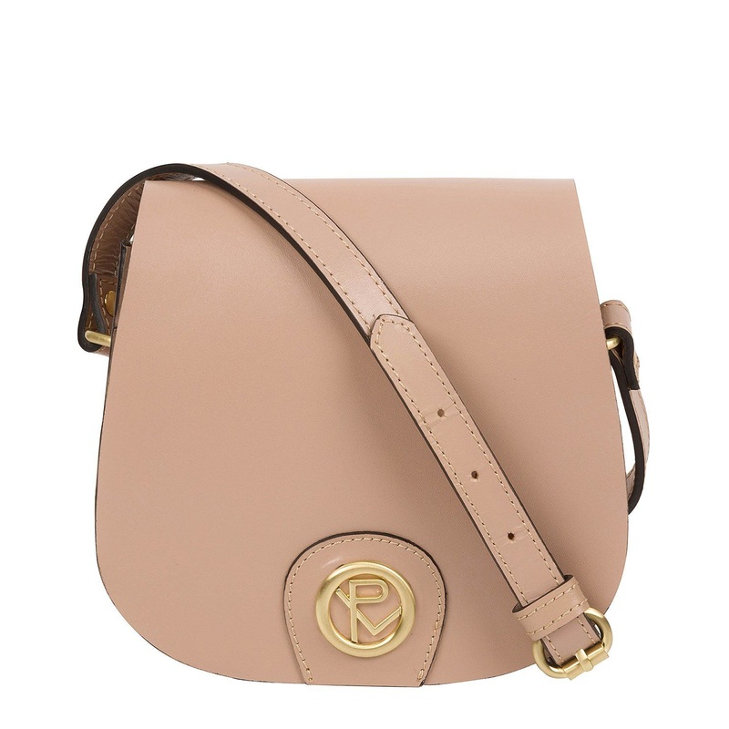 'Torver' Mini Blush Pink Leather Cross Body Bag