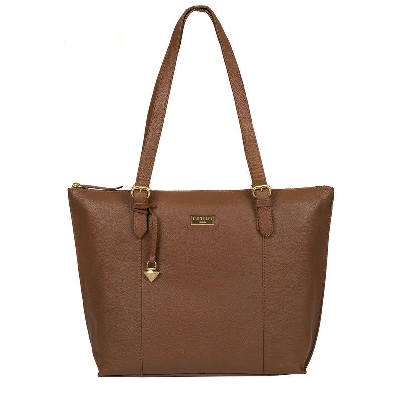 'Trinity' Tan Leather Tote Bag