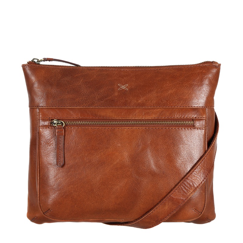 'Victoria' Vintage Cognac Leather Bag