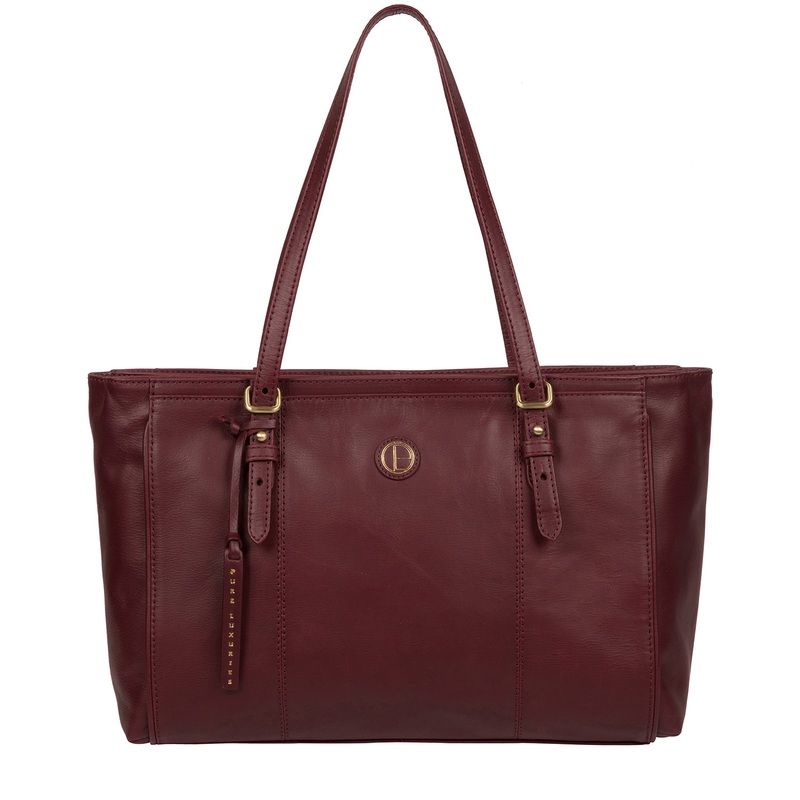 'Wollerton' Burgundy Leather Tote Bag