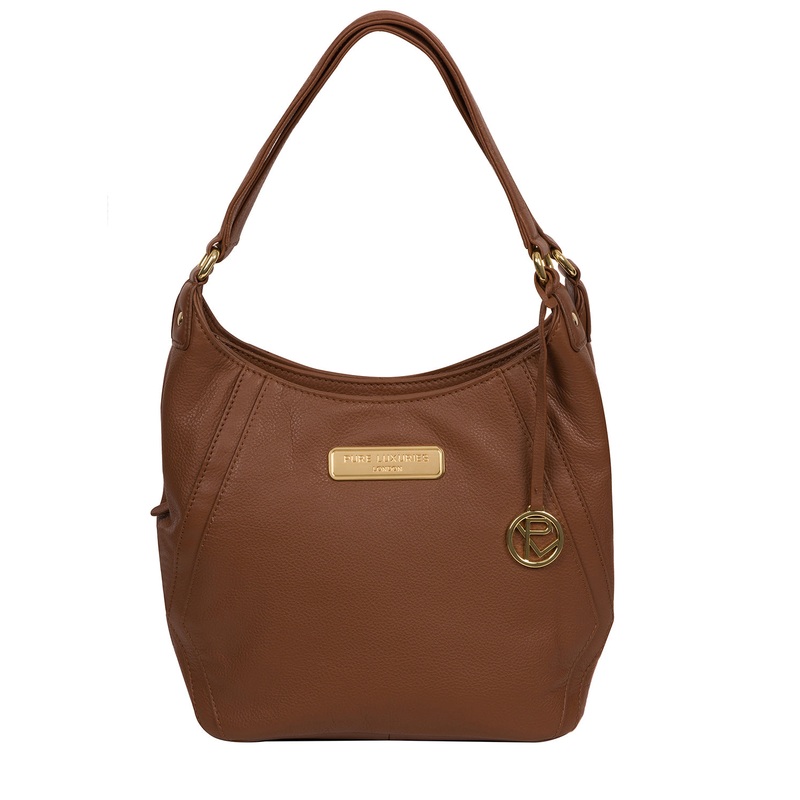 'Abigail' Tan Leather Shoulder Bag