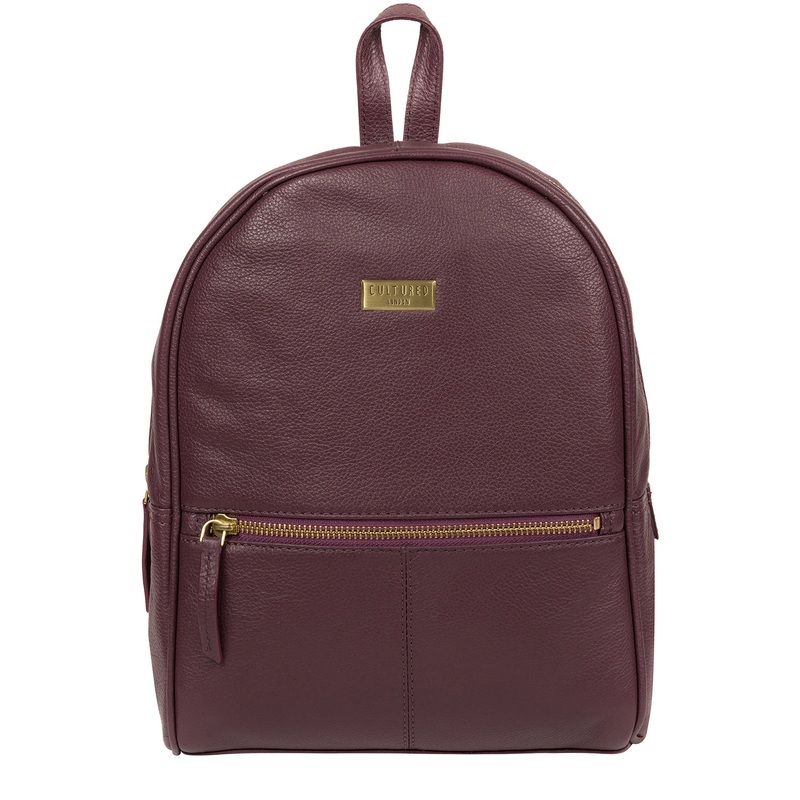 'Alyssa' Fig Leather Backpack
